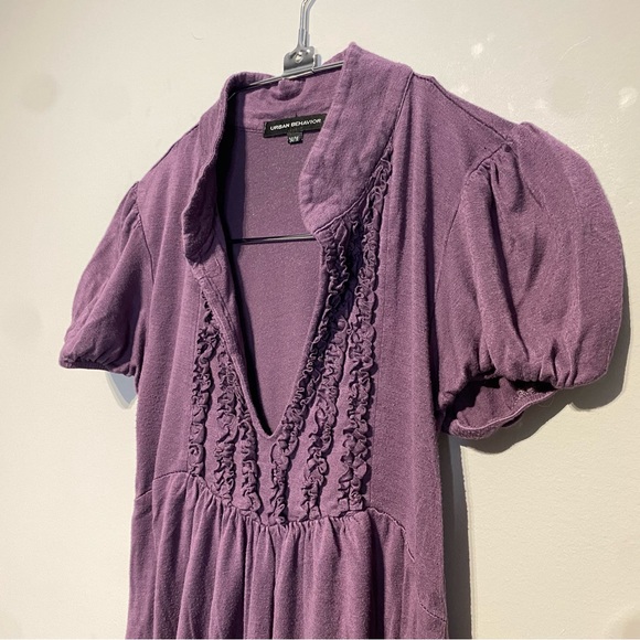 ๐๏ธ 4 for 20$ / Urban Behavior Ruffle Short Sleeve Tee / Purple / M - Picture 2 of 10
